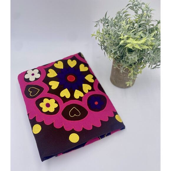 Boden Vintage Brown A Line Skirt Embroid flowers Sz 4R Cotton, Lined‎ W6370 - Picture 3 of 9